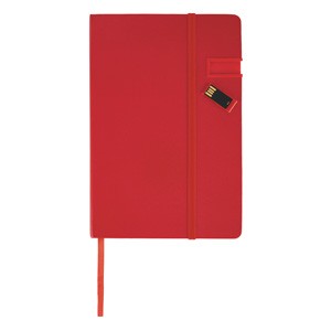Data Notizbuch mit 4GB-USB rot