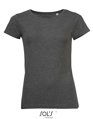 Women`s T-Shirt Charcoal-Melange