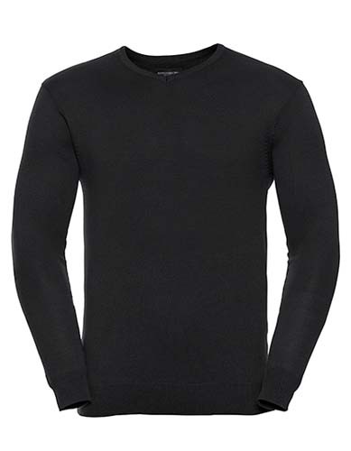 Men`s V-Neck Knitted Pullover_Black