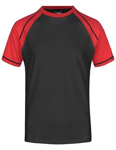 Men´s Raglan-T-Shirt Black_Red