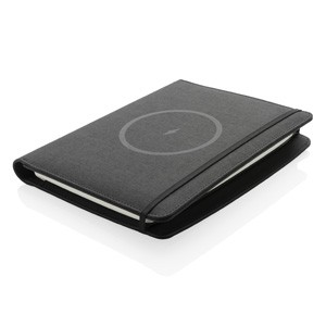 Notizbuch-Cover mit Wireless-Charging schwarz
