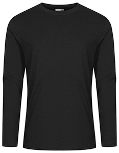Männer T-Shirt Langarm Black