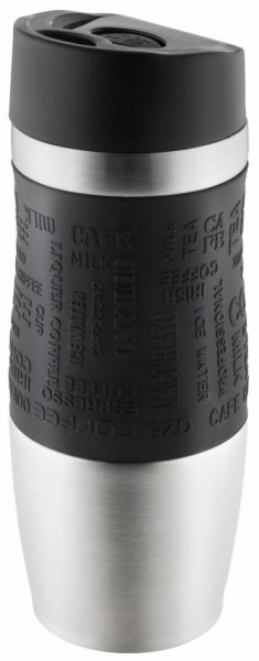 349-00 Metmaxx® Vakuumbecher "CremaEleganza", schwarz-silber