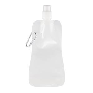 Faltbare Wasserflasche mit Karabiner weiß