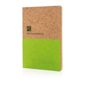 Notizbuch aus Kork grün