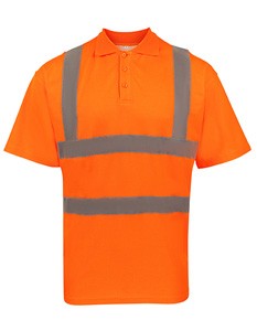 Poloshirt aus Mischgewebe Signal-Orange