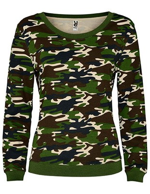 Malone Woman Sweatshirt Camouflage-Forest