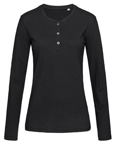 T-Shirt-Langarm|100% Baumwolle Black-Opal