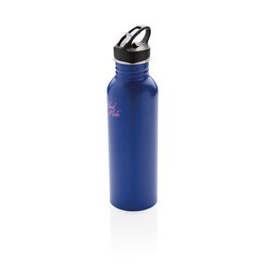 Deluxe Sportflasche aus Edelstahl blau