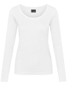 Damen T-Shirt Langarm White