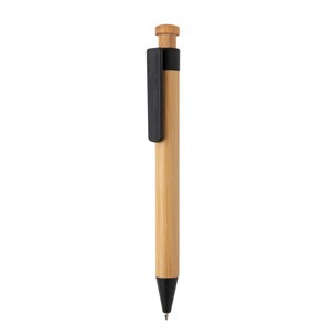 Bambus Stift mit Wheatstraw-Clip blau