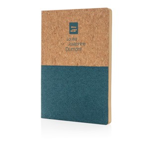 Notizbuch aus Kork blau