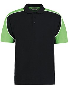 Monaco Polo Shirt Kurzarm Black_Lime_White