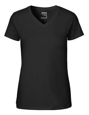 Ladies` V-neck T-Shirt Black