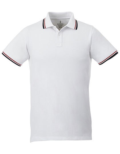 Männer Poloshirt White-Navy-Red