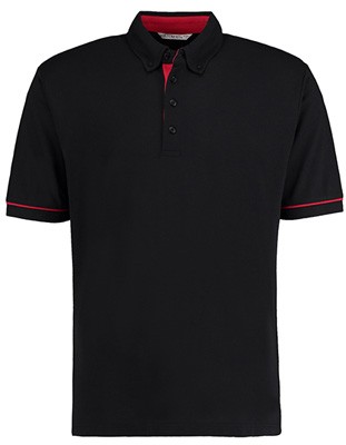 Contrast Polo Shirt Black_Red